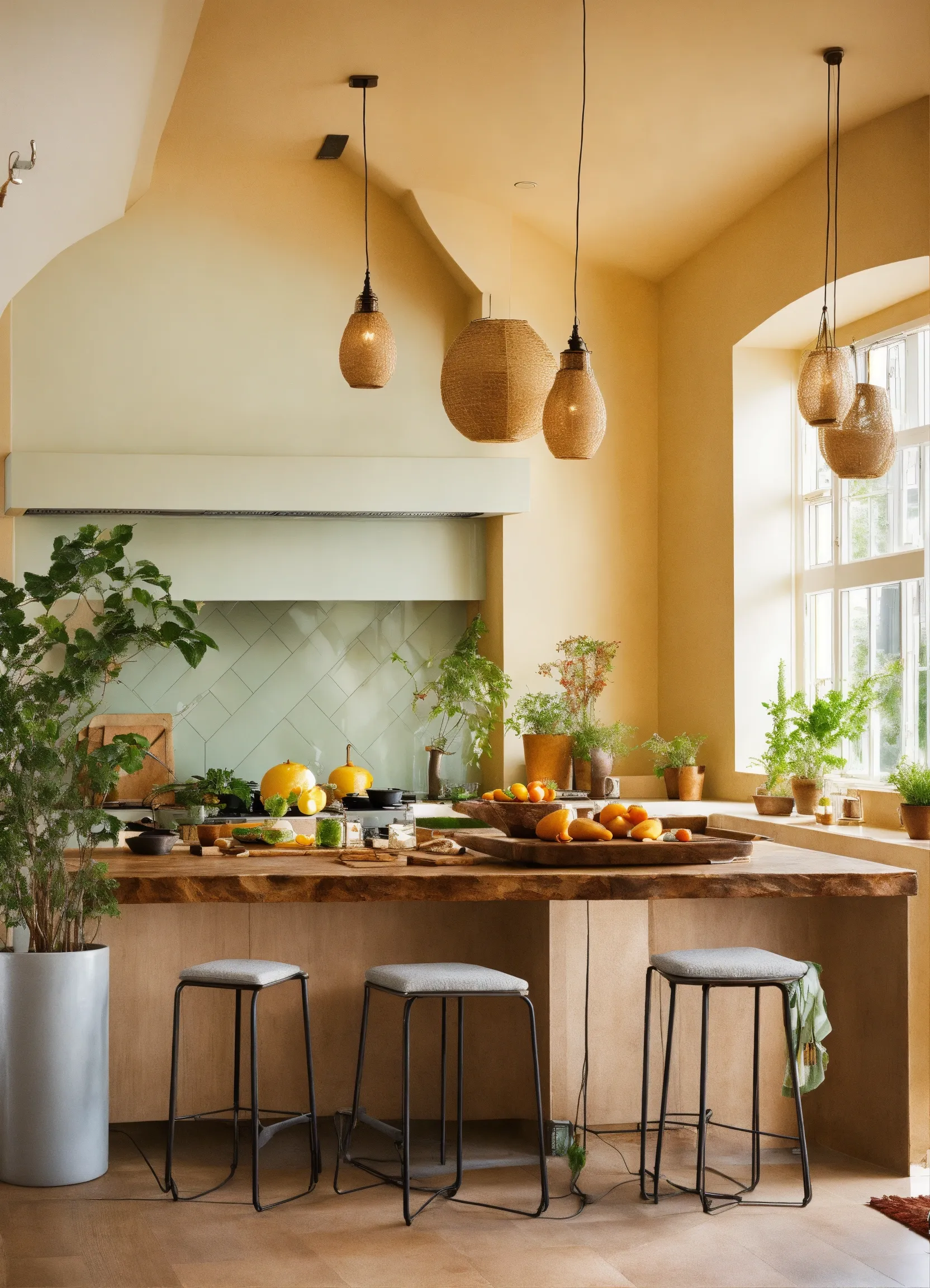 Planthoek in woonkamer